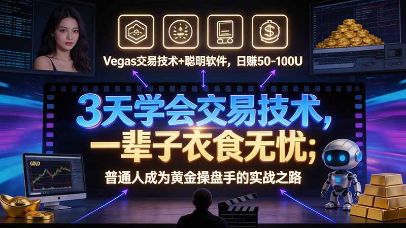 3 天学会 顺势而为交易系统,趋势看得懂、下单有依据:软件自动帮你盯盘,新手也能稳定复利-轻创终点站